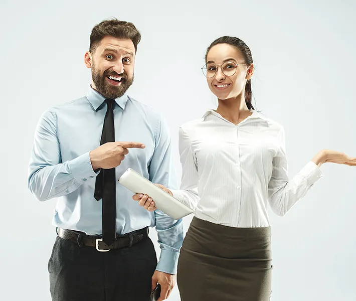 Team collaborating on software project