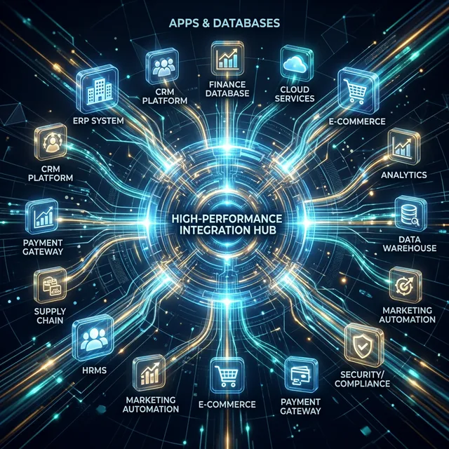 3D Cloud Infrastructure Illustration