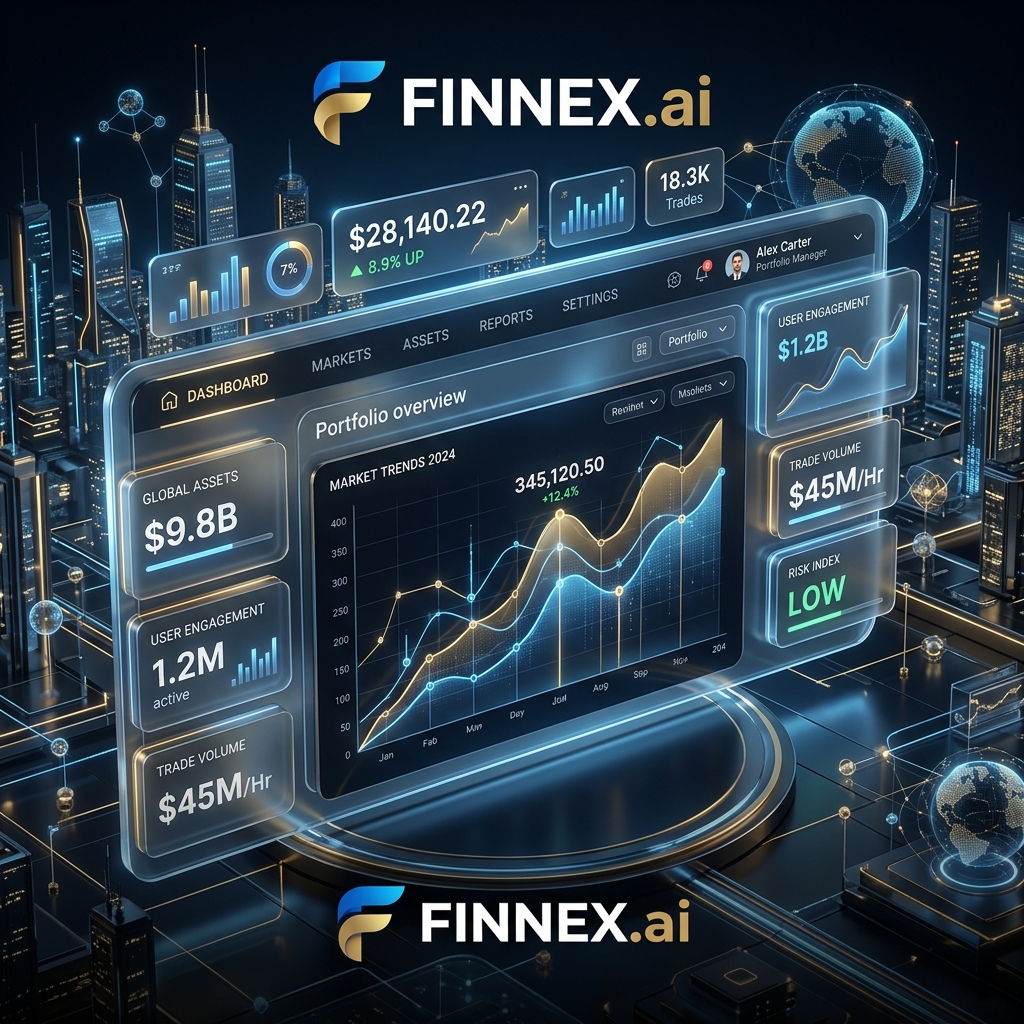 Premium FinTech AI Illustration