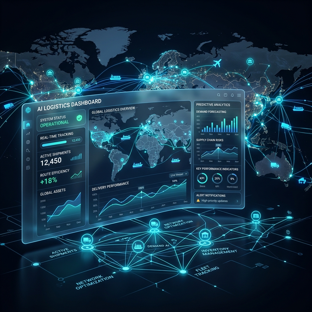 Premium Autonomous Logistics Illustration