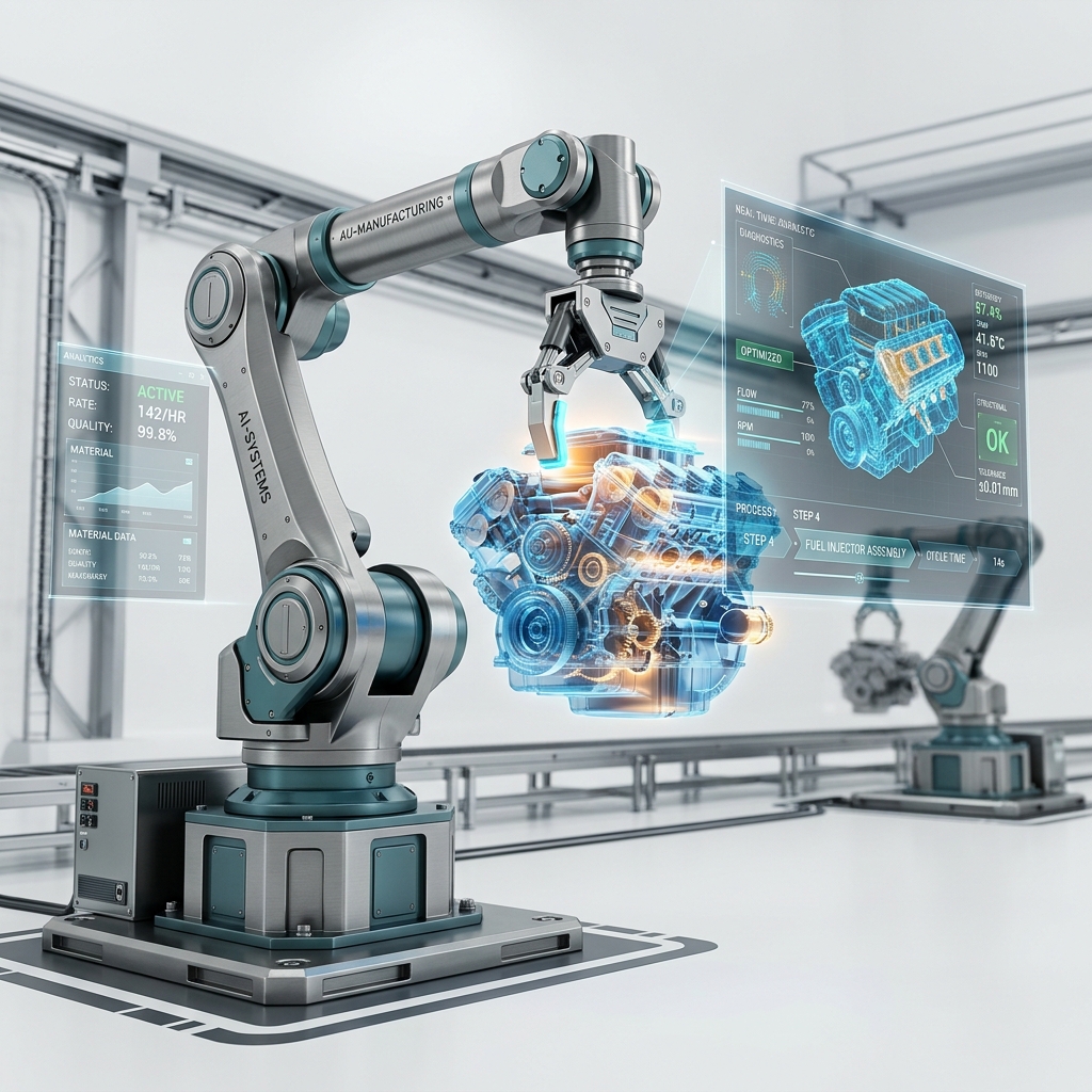 Premium Manufacturing AI Illustration