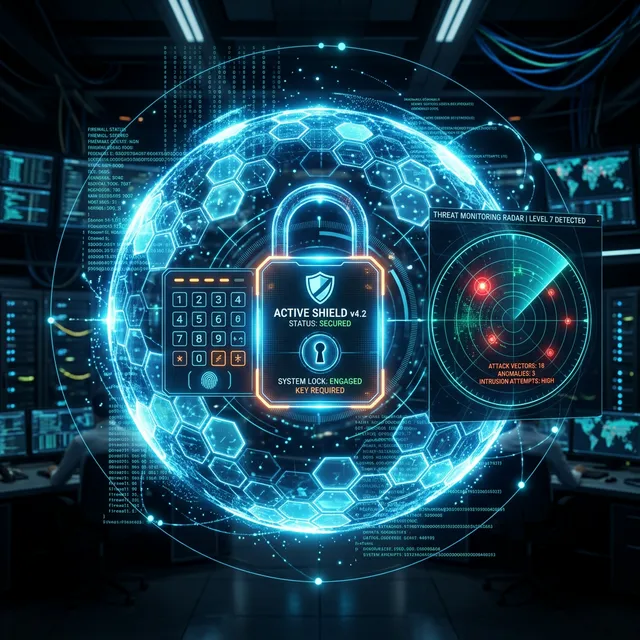 Security by Design 3D Illustration